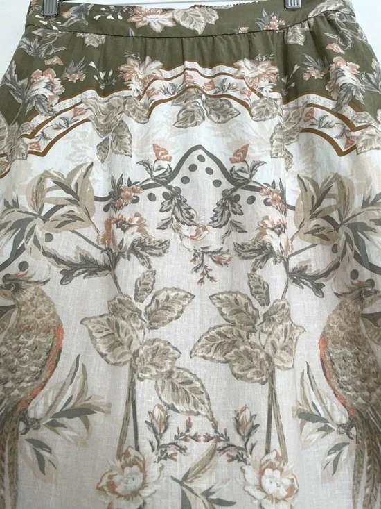 Rachel Zoe Ruffle Tiered Floral Tropical Print Midi Skirt - Picture 5 of 12